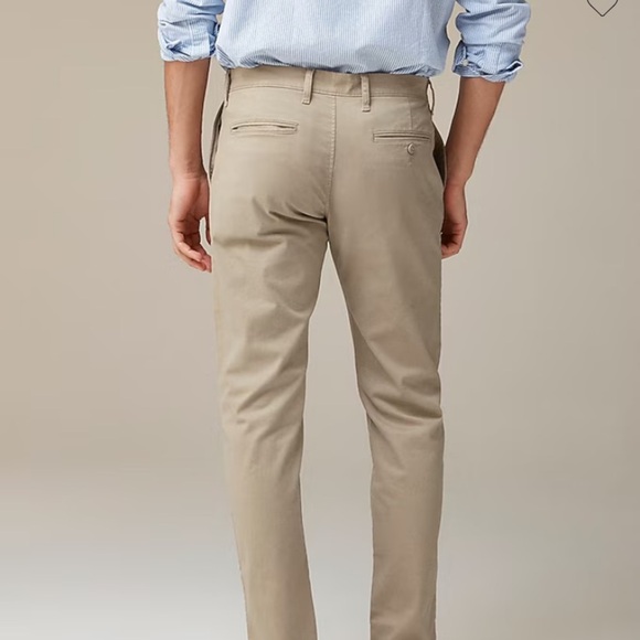 NWT J Crew Men’s Size 44 x 34 484 Slim-fit stretch chino pant Khaki - Picture 9 of 9